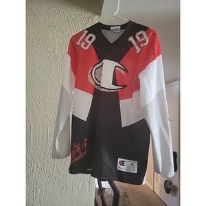 Champion King of Sweatshirts Pullover Football Hockey Jersey Red Black Men 36 SM